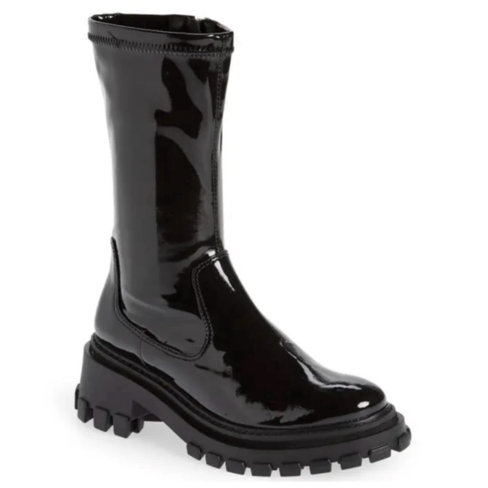 ISO!!! Schutz Kendy Patent Lug Sole Boots Size 5